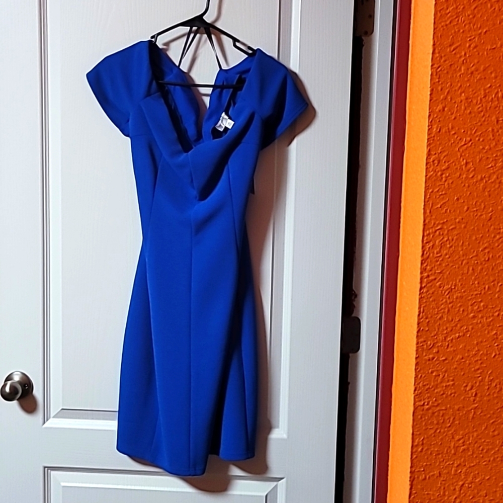 Premier Amour size 14 royal blue bodycon dress